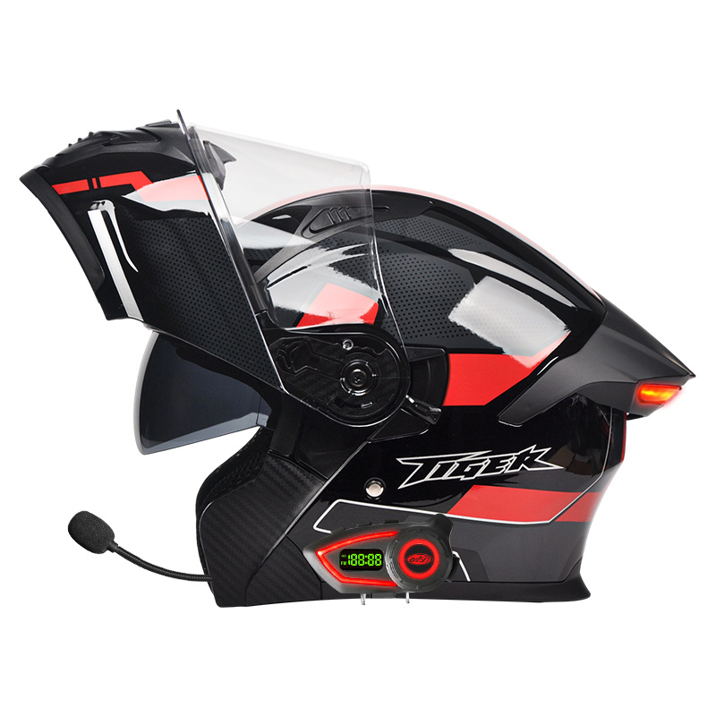 LED Intelligence Tail Light Mo - Full Face Motorcycle Helmet With Bluetooth 评论和价格