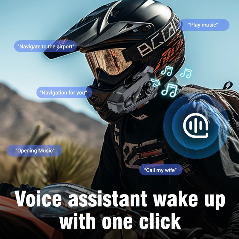 Bluetooth 5.3 Motorcycle Helme - Universal Motorcycle Helmet Intercom Headset 评论和价格