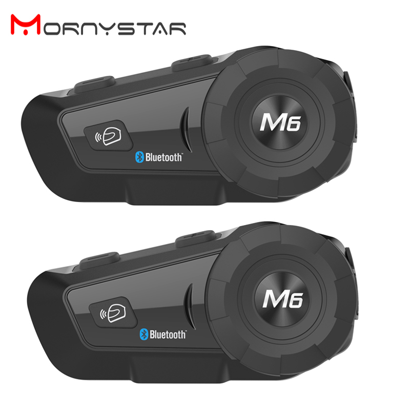 2PCS MONYSTAR M6 Plus 1000m Mo - Universal Motorcycle Helmet Intercom Headset 评论和价格