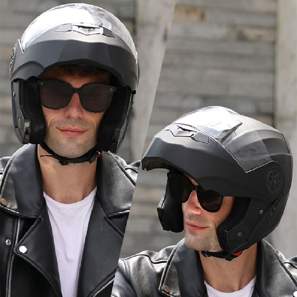 Modular Double Lens Motorcycle - Full Face Motorcycle Helmet With Bluetooth 评论和价格