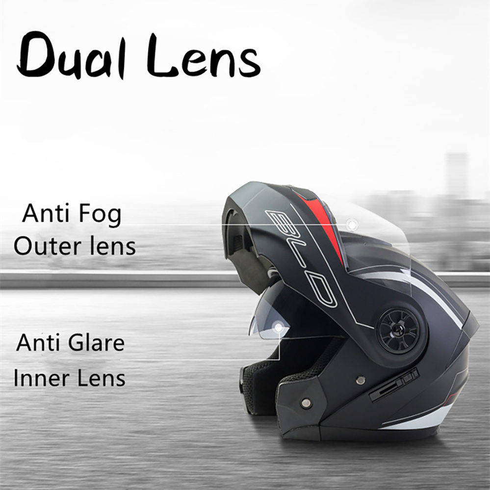 Modular Double Lens Motorcycle - Full Face Motorcycle Helmet With Bluetooth 评论和价格