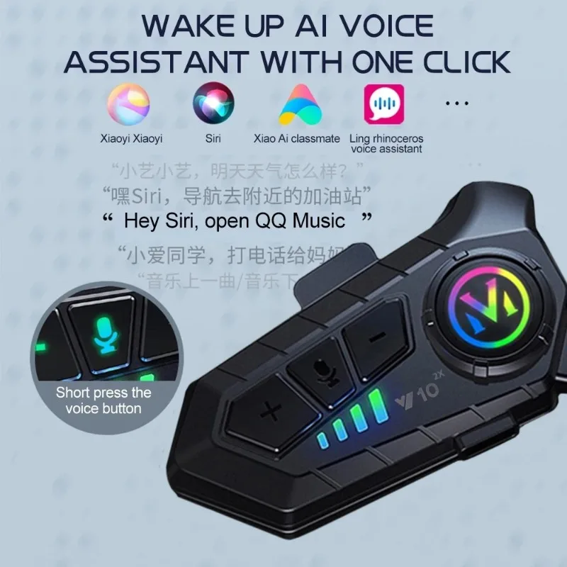 Y10 2X Bluetooth Motorcycle He - Universal Motorcycle Helmet Intercom Headset 评论和价格