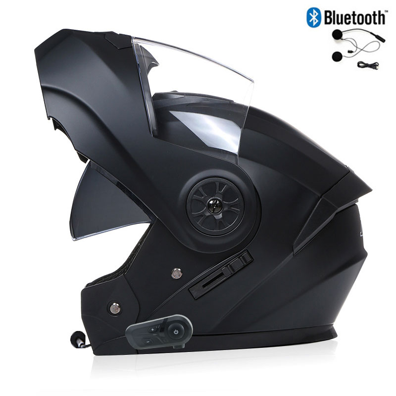 Bluetooth Motorcycle Full Face - Modular Flip Up Motorcycle Helmet Dot Approved 评论和价格