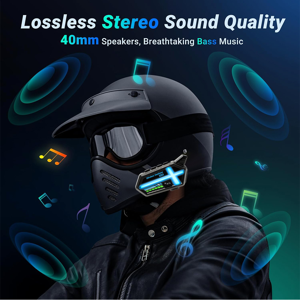 KEBIDUMEI BT26  Helmet Headset - Universal Motorcycle Helmet Intercom Headset 评论和价格