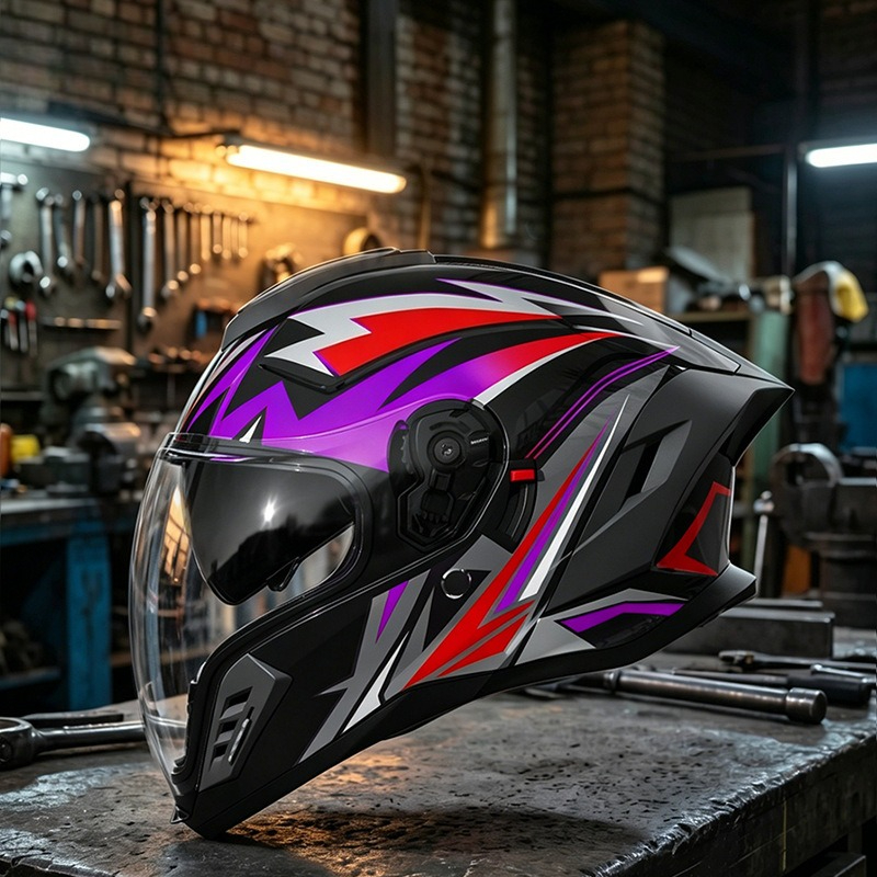 Motorcycle Helmet Four Seasons - Full Face Motorcycle Helmet With Bluetooth 评论和价格