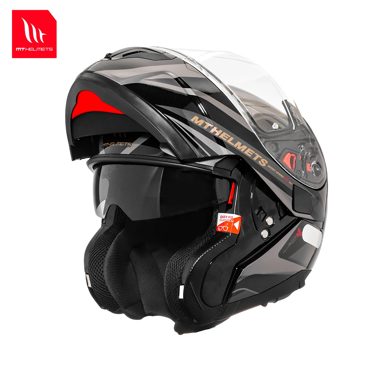 2025 Original MT ATOM SV Flip  - Full Face Motorcycle Helmet With Bluetooth 评论和价格